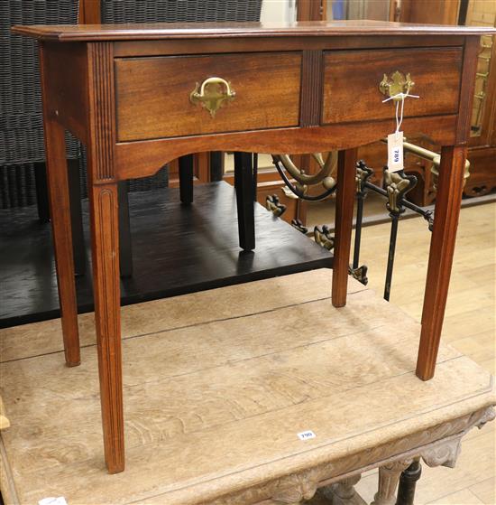 A George III mahogany side table W.82cm